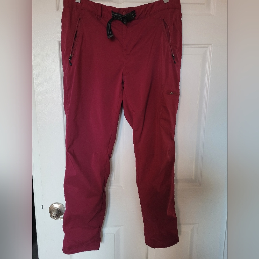 FREE SHIPPING Uniqlo Women's Burgundy Warn Lined Fleece Cargo Pants